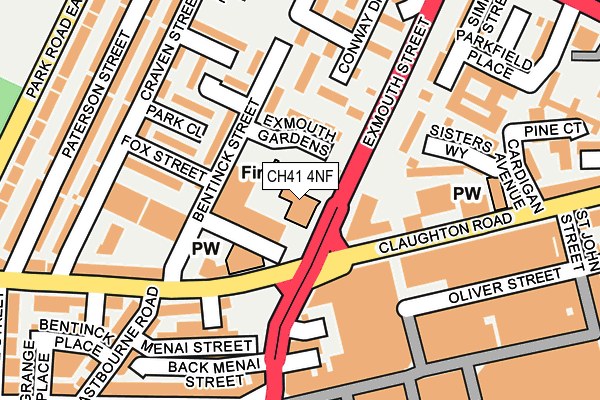 CH41 4NF map - OS OpenMap – Local (Ordnance Survey)