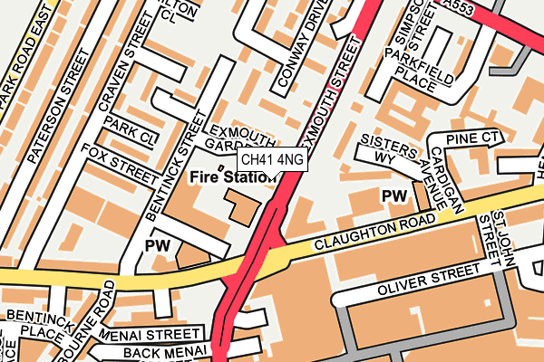 CH41 4NG map - OS OpenMap – Local (Ordnance Survey)