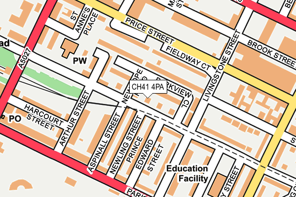 CH41 4PA map - OS OpenMap – Local (Ordnance Survey)