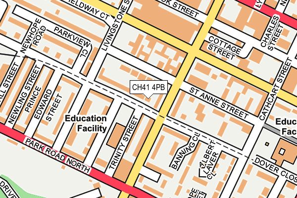 CH41 4PB map - OS OpenMap – Local (Ordnance Survey)