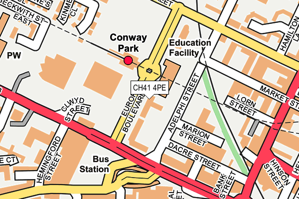 CH41 4PE map - OS OpenMap – Local (Ordnance Survey)