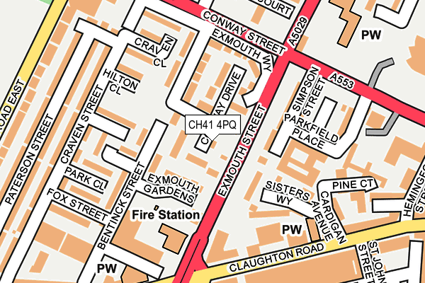 CH41 4PQ map - OS OpenMap – Local (Ordnance Survey)