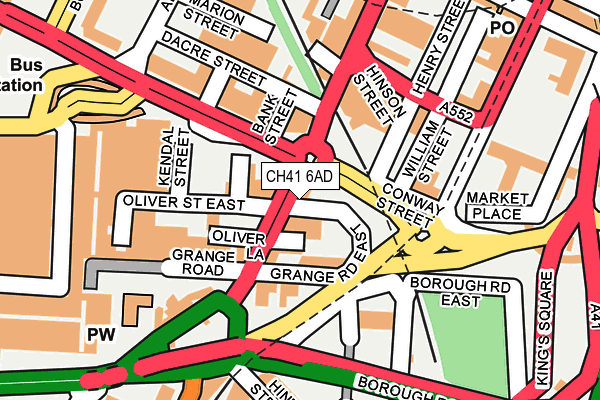 CH41 6AD map - OS OpenMap – Local (Ordnance Survey)