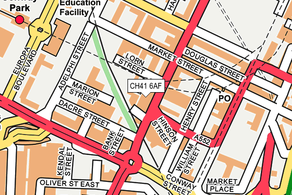 CH41 6AF map - OS OpenMap – Local (Ordnance Survey)