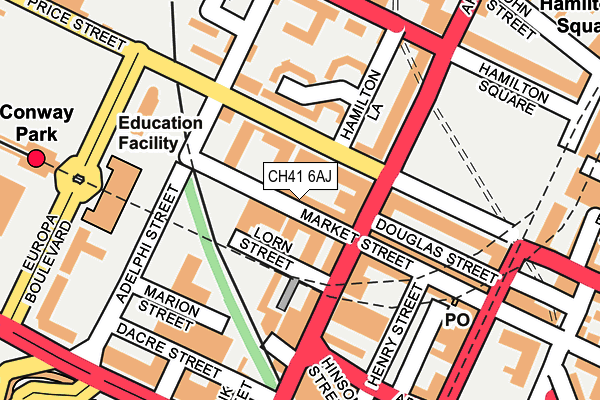 CH41 6AJ map - OS OpenMap – Local (Ordnance Survey)