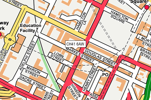 CH41 6AW map - OS OpenMap – Local (Ordnance Survey)