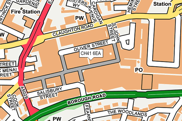 CH41 6EA map - OS OpenMap – Local (Ordnance Survey)