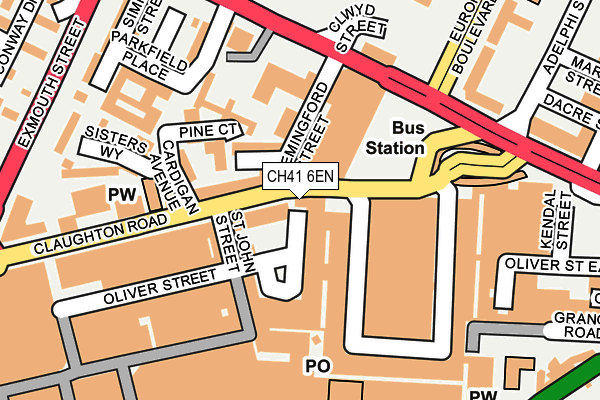 CH41 6EN map - OS OpenMap – Local (Ordnance Survey)