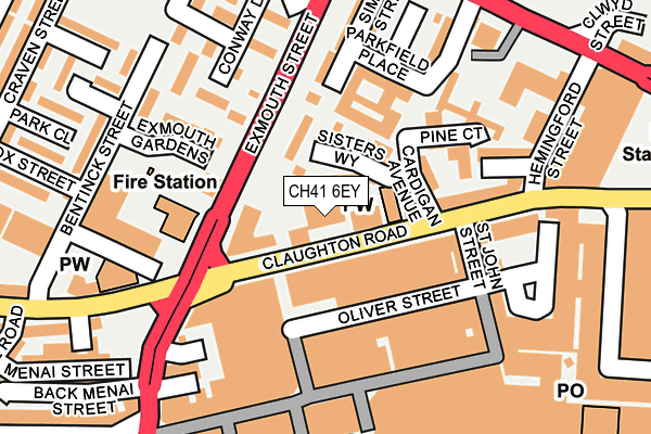 CH41 6EY map - OS OpenMap – Local (Ordnance Survey)