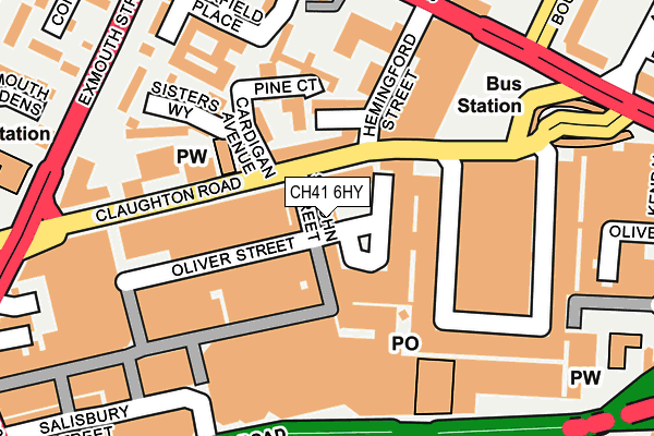 CH41 6HY map - OS OpenMap – Local (Ordnance Survey)