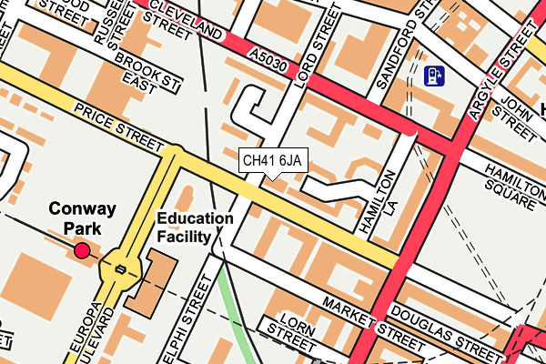 CH41 6JA map - OS OpenMap – Local (Ordnance Survey)