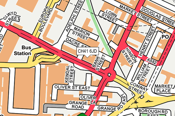 CH41 6JD map - OS OpenMap – Local (Ordnance Survey)