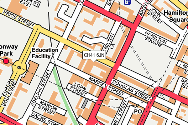 CH41 6JN map - OS OpenMap – Local (Ordnance Survey)
