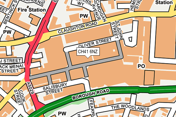 CH41 6NZ map - OS OpenMap – Local (Ordnance Survey)