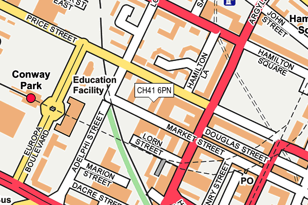 CH41 6PN map - OS OpenMap – Local (Ordnance Survey)