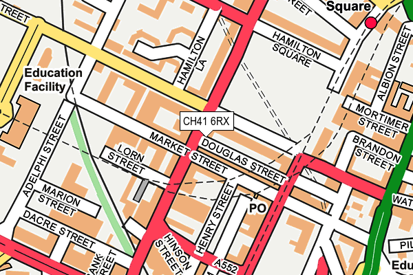 CH41 6RX map - OS OpenMap – Local (Ordnance Survey)
