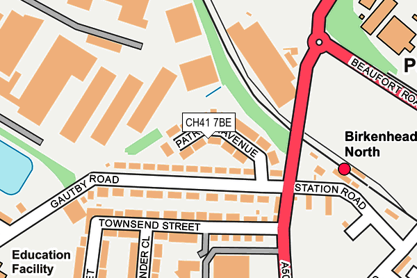 CH41 7BE map - OS OpenMap – Local (Ordnance Survey)