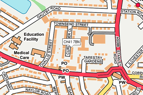 CH41 7BN map - OS OpenMap – Local (Ordnance Survey)