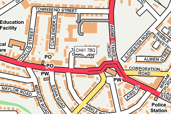 CH41 7BQ map - OS OpenMap – Local (Ordnance Survey)