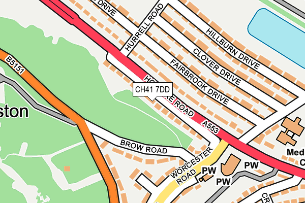 CH41 7DD map - OS OpenMap – Local (Ordnance Survey)