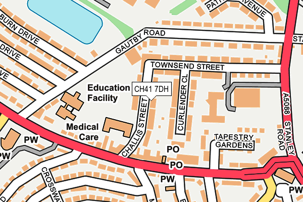 CH41 7DH map - OS OpenMap – Local (Ordnance Survey)