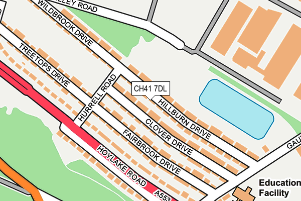 CH41 7DL map - OS OpenMap – Local (Ordnance Survey)