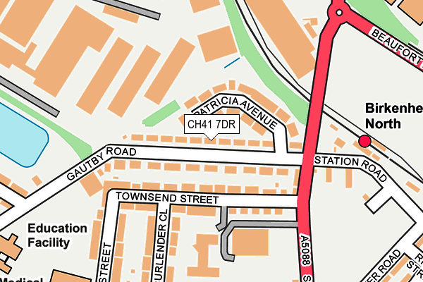 CH41 7DR map - OS OpenMap – Local (Ordnance Survey)