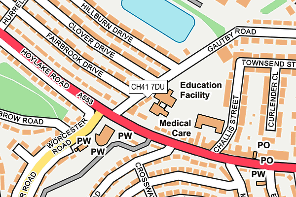 CH41 7DU map - OS OpenMap – Local (Ordnance Survey)