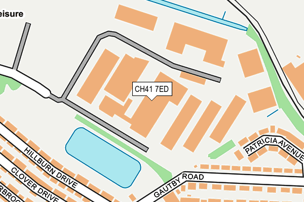 CH41 7ED map - OS OpenMap – Local (Ordnance Survey)