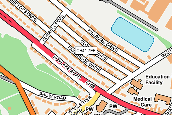 CH41 7EE map - OS OpenMap – Local (Ordnance Survey)