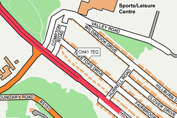 CH41 7EG map - OS OpenMap – Local (Ordnance Survey)