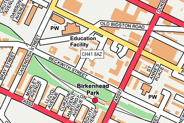 CH41 8AZ map - OS OpenMap – Local (Ordnance Survey)