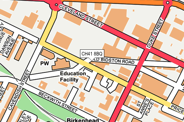 CH41 8BQ map - OS OpenMap – Local (Ordnance Survey)