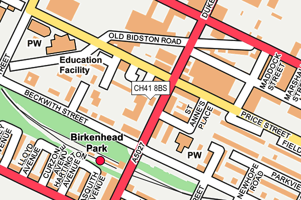 CH41 8BS map - OS OpenMap – Local (Ordnance Survey)