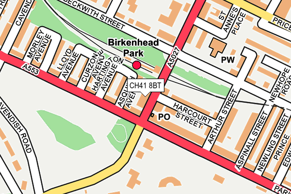 CH41 8BT map - OS OpenMap – Local (Ordnance Survey)