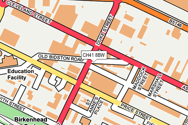 CH41 8BW map - OS OpenMap – Local (Ordnance Survey)