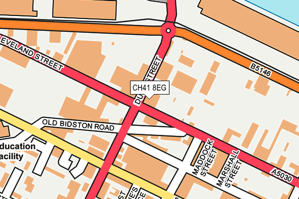 CH41 8EG map - OS OpenMap – Local (Ordnance Survey)