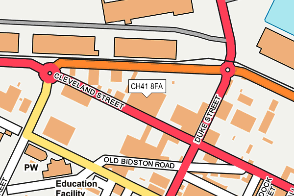 CH41 8FA map - OS OpenMap – Local (Ordnance Survey)