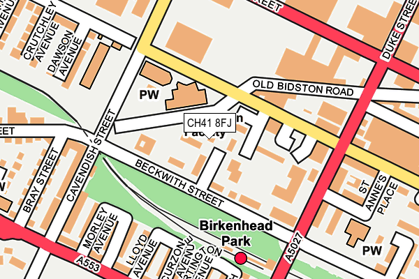 CH41 8FJ map - OS OpenMap – Local (Ordnance Survey)