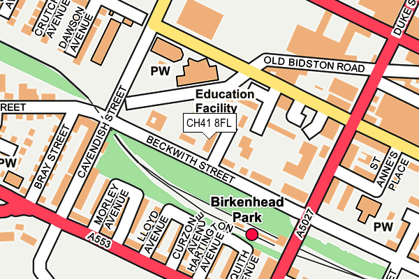 CH41 8FL map - OS OpenMap – Local (Ordnance Survey)