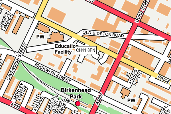 CH41 8FN map - OS OpenMap – Local (Ordnance Survey)