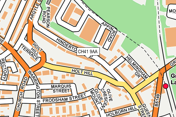 CH41 9AA map - OS OpenMap – Local (Ordnance Survey)