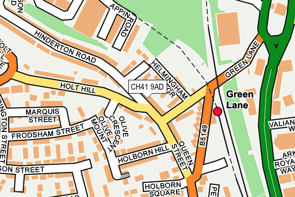 CH41 9AD map - OS OpenMap – Local (Ordnance Survey)