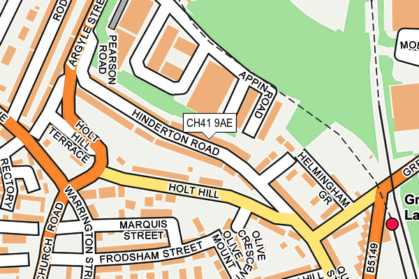 CH41 9AE map - OS OpenMap – Local (Ordnance Survey)