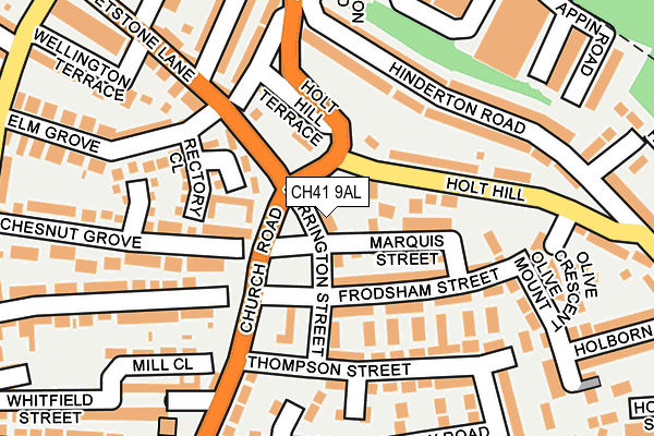 CH41 9AL map - OS OpenMap – Local (Ordnance Survey)