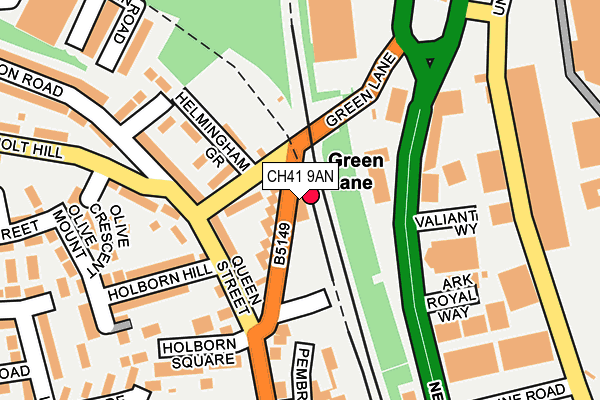 CH41 9AN map - OS OpenMap – Local (Ordnance Survey)