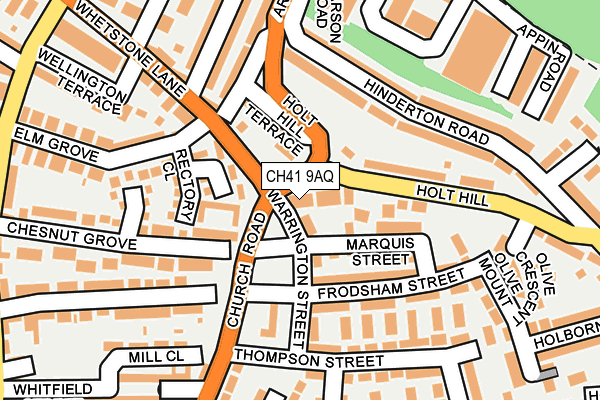 CH41 9AQ map - OS OpenMap – Local (Ordnance Survey)