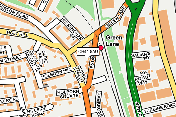 CH41 9AU map - OS OpenMap – Local (Ordnance Survey)