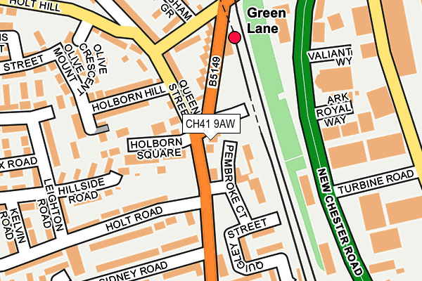 CH41 9AW map - OS OpenMap – Local (Ordnance Survey)