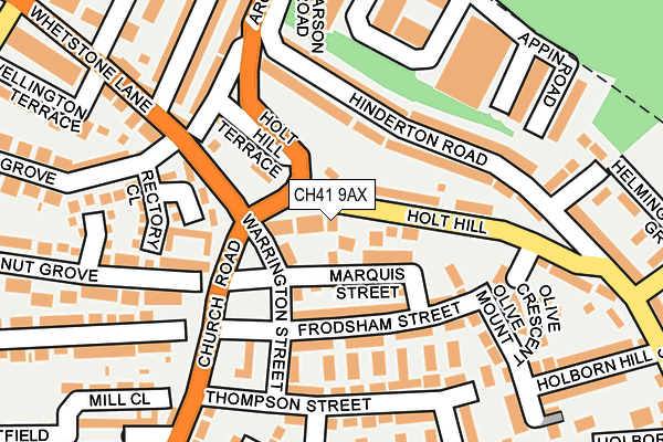 CH41 9AX map - OS OpenMap – Local (Ordnance Survey)